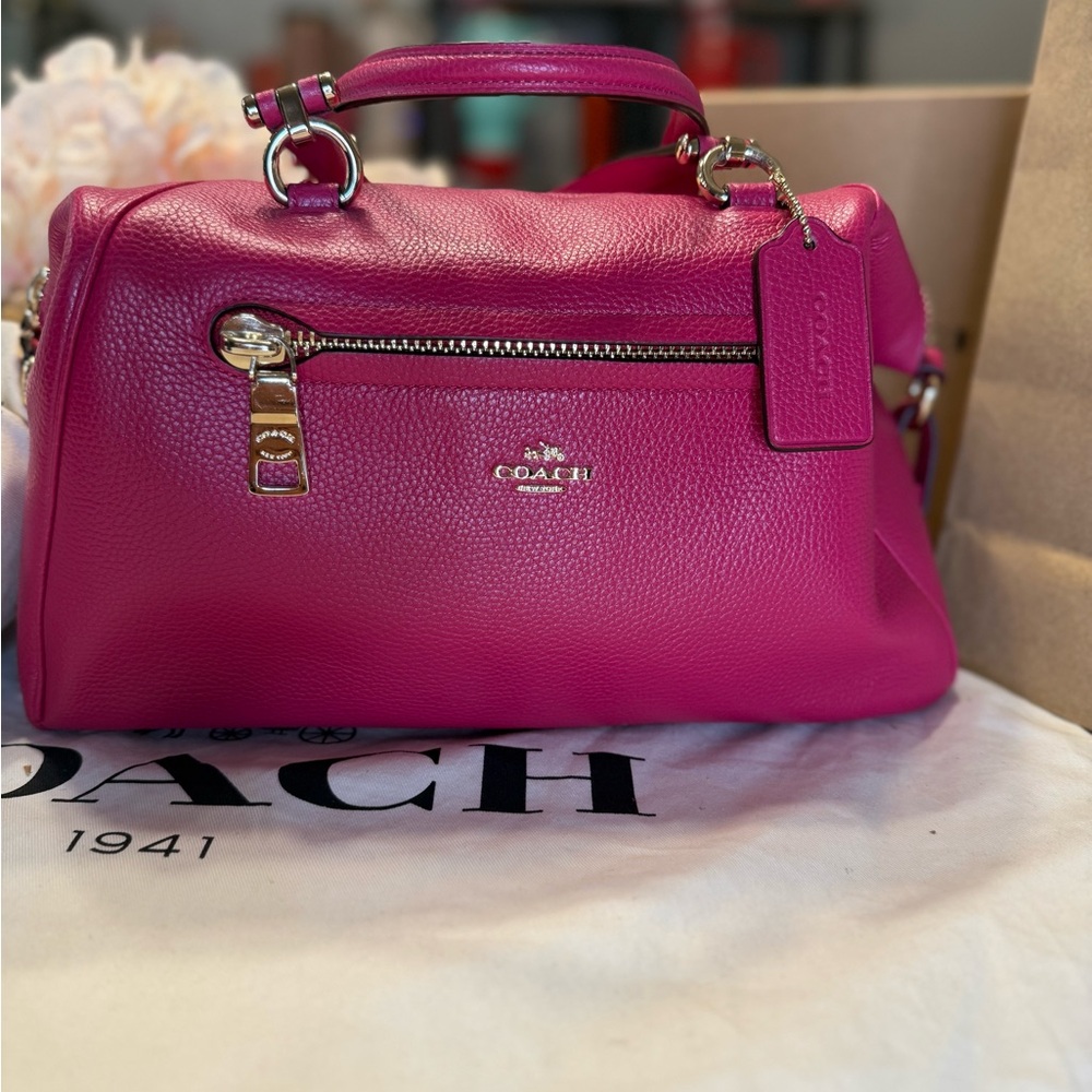 Coach Fuchsia Prarie Satchel
